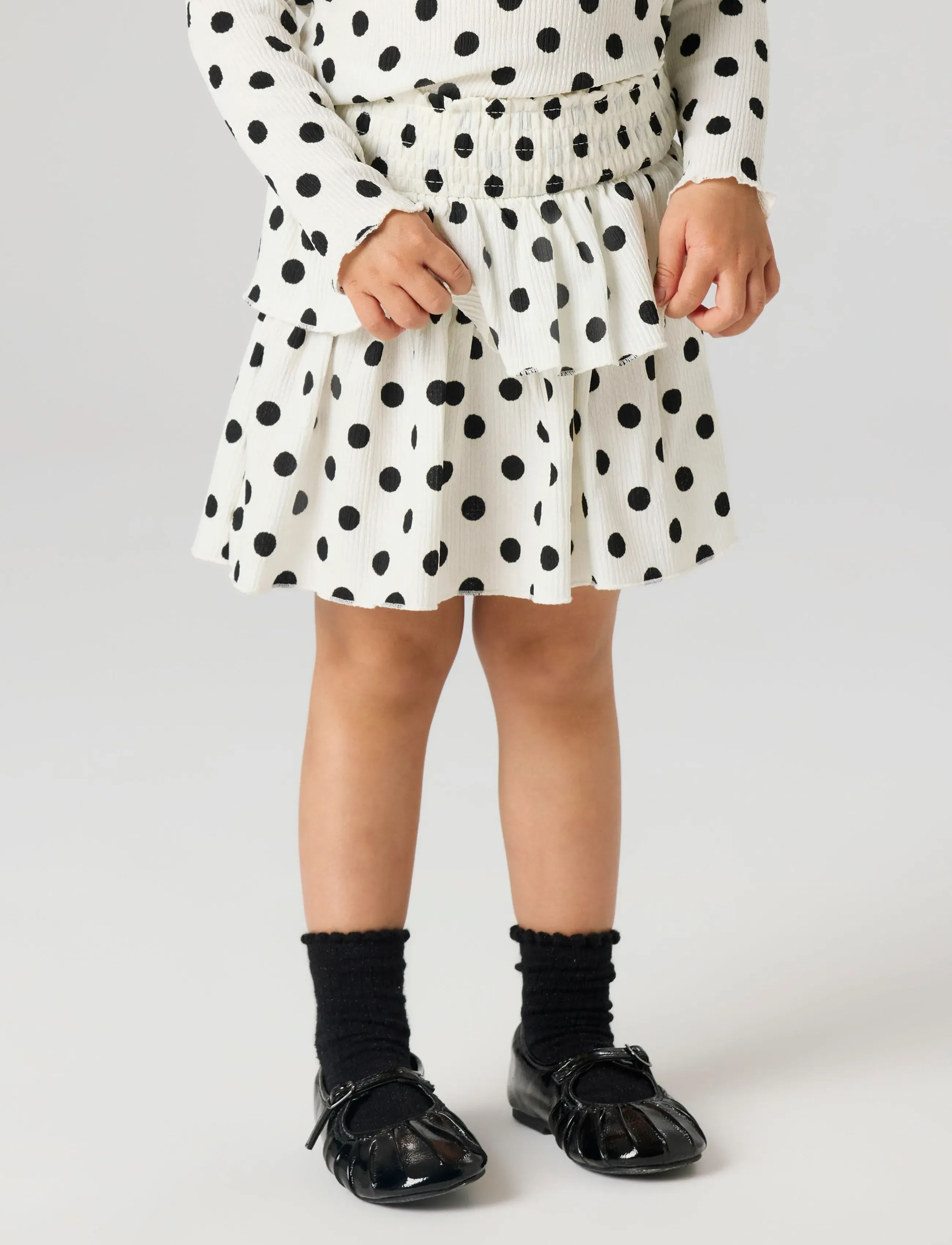name it - NMFSALLIE SKIRT - stutt pils - cloud dancer - 3