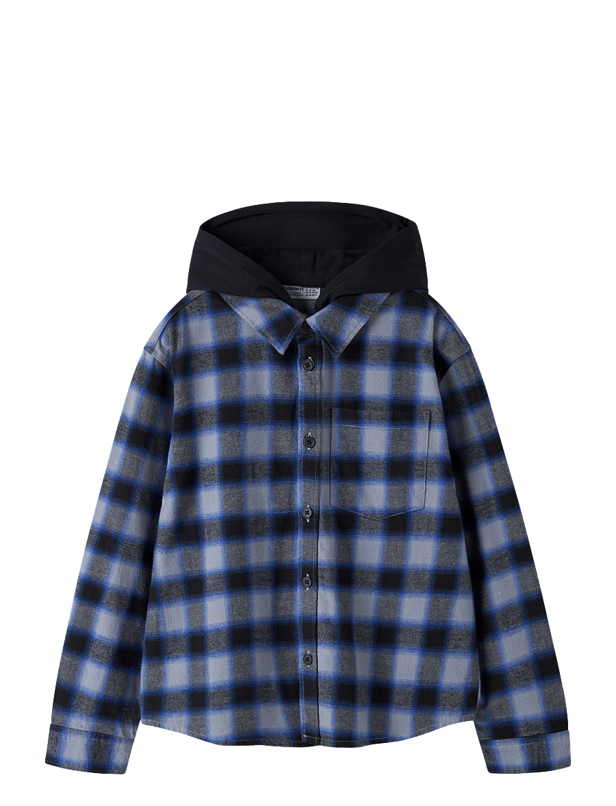 name it - NKMNAVIM LS OVERSHIRT WH - langärmlige hemden - tradewinds - 0