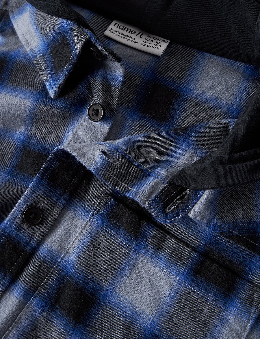 name it - NKMNAVIM LS OVERSHIRT WH - langärmlige hemden - tradewinds - 2