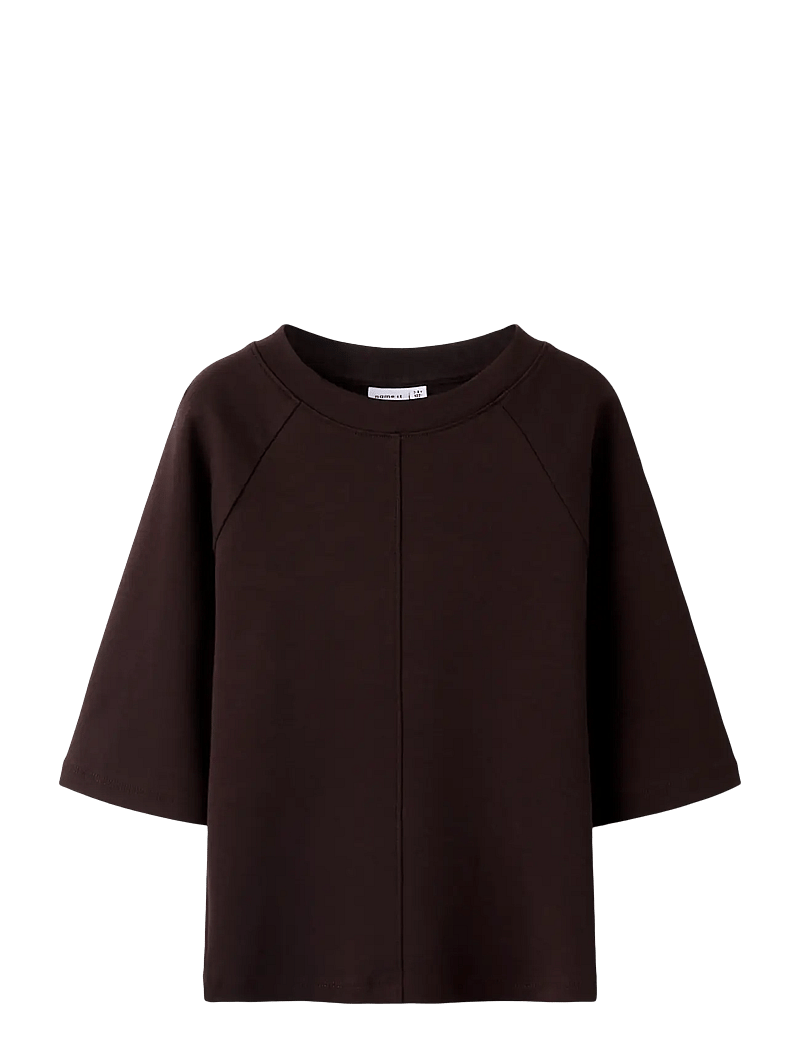 name it - NKFSASSA SS SLIM TOP - lühikeste varrukatega t-särgid - mole - 1