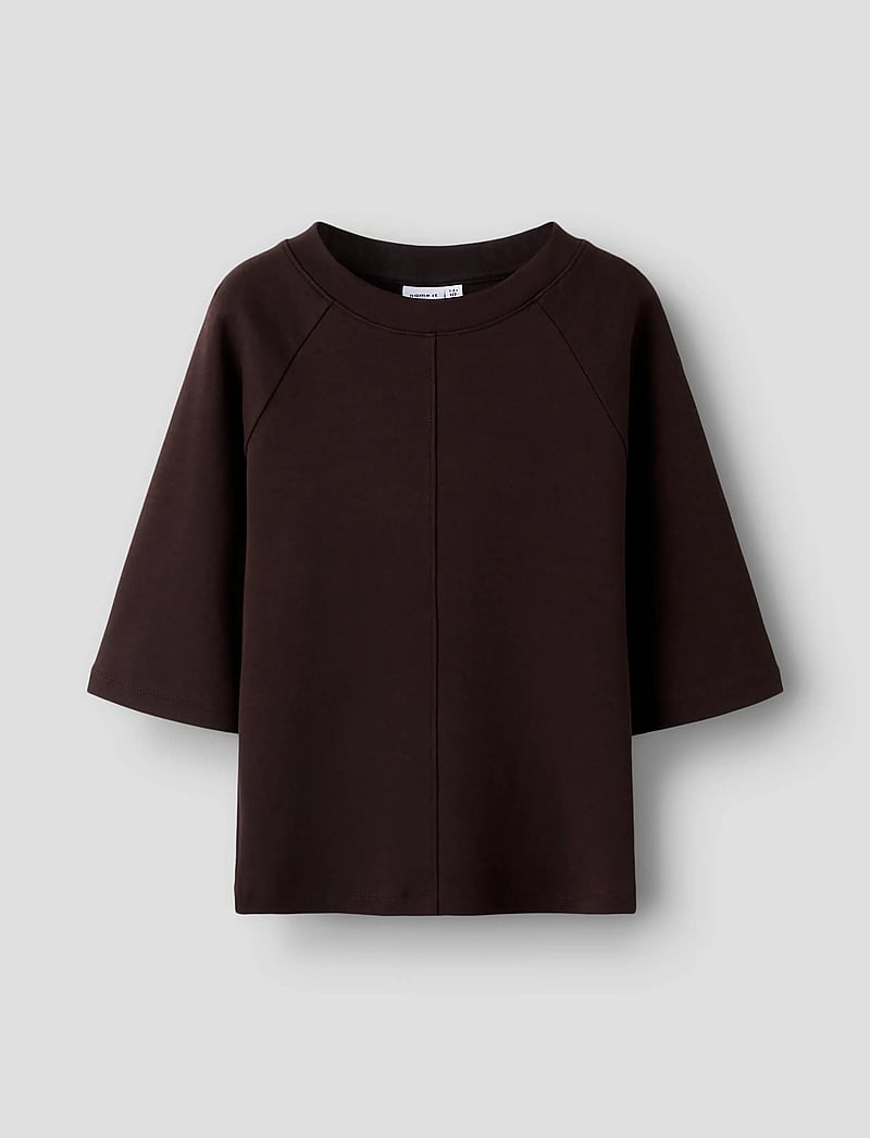 name it - NKFSASSA SS SLIM TOP - kortærmede t-shirts - mole - 0