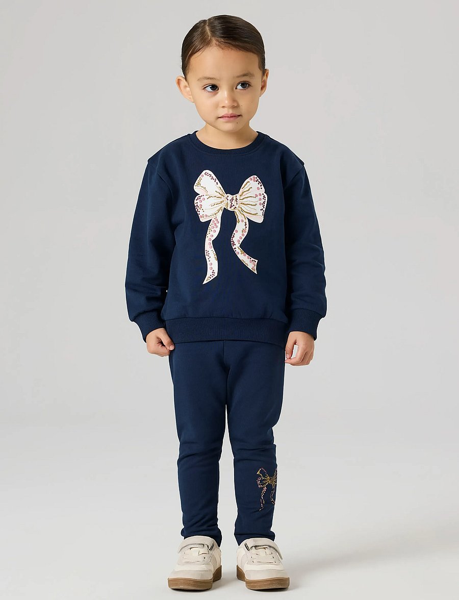name it - NMFTARINA LS NREG SWE BRU - joggingpeysur - navy blazer - 2