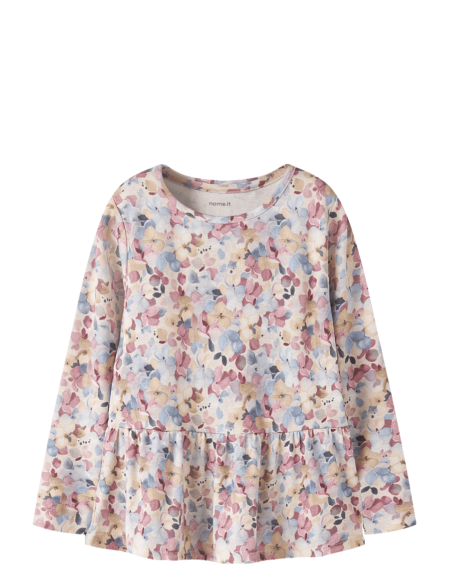 name it - NMFNADENA LS TOP - långärmade t-shirts - peyote melange - 0