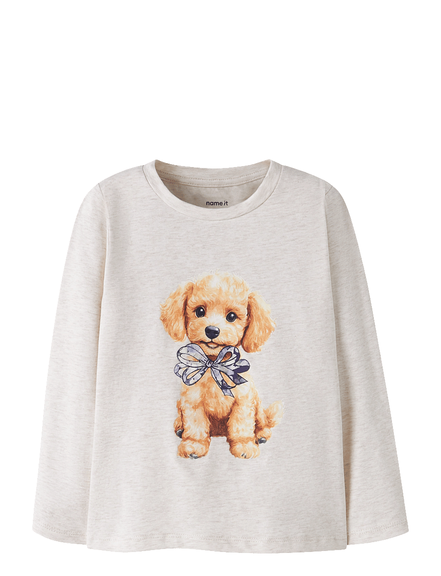 name it - NMFNISSO LS TOP BOX - långärmade t-shirts - peyote melange - 0