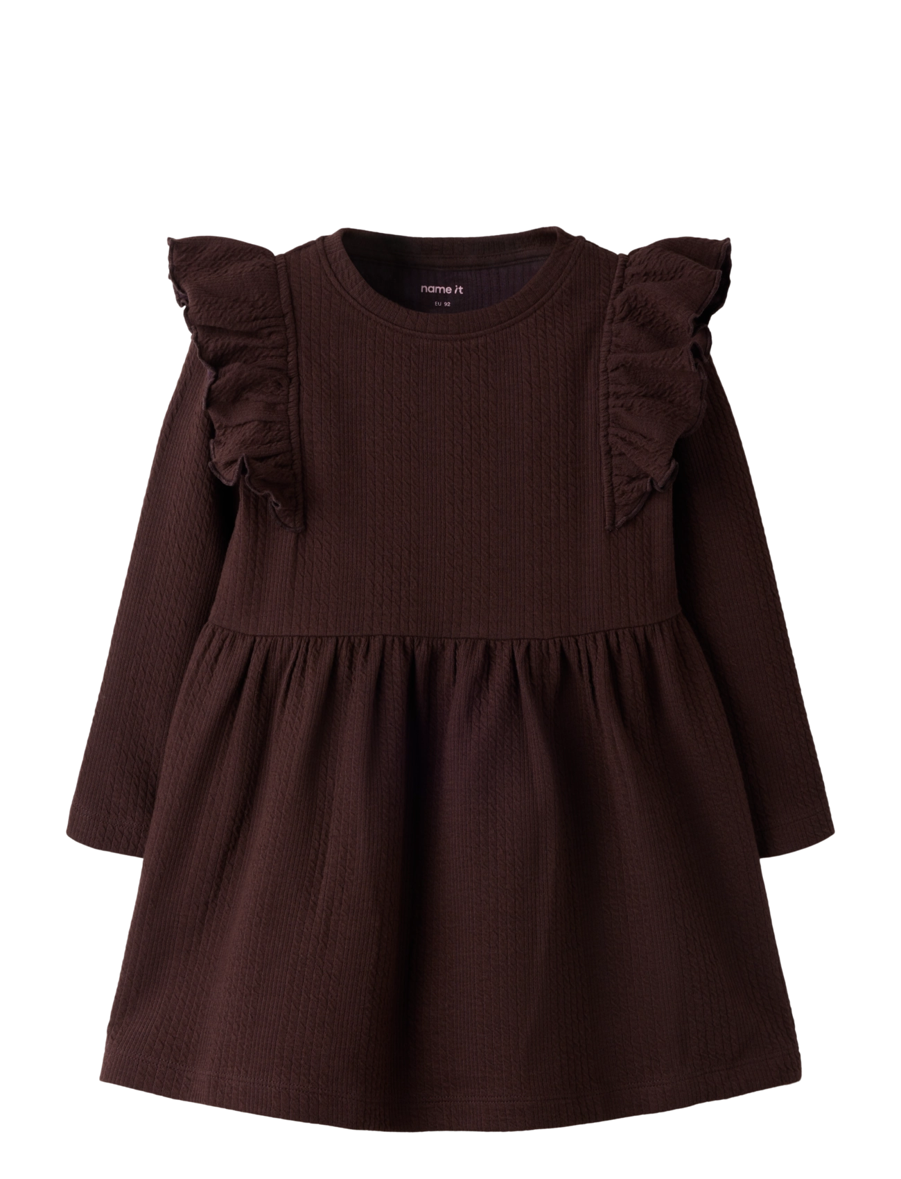 name it NMFNOLE LS DRESS - Kleider & Röcke - CHOCOLATE PLUM / brown