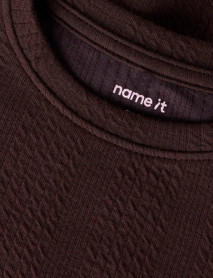 name it - NMFNOLE LS DRESS - langärmelige babykleider - chocolate plum - 2