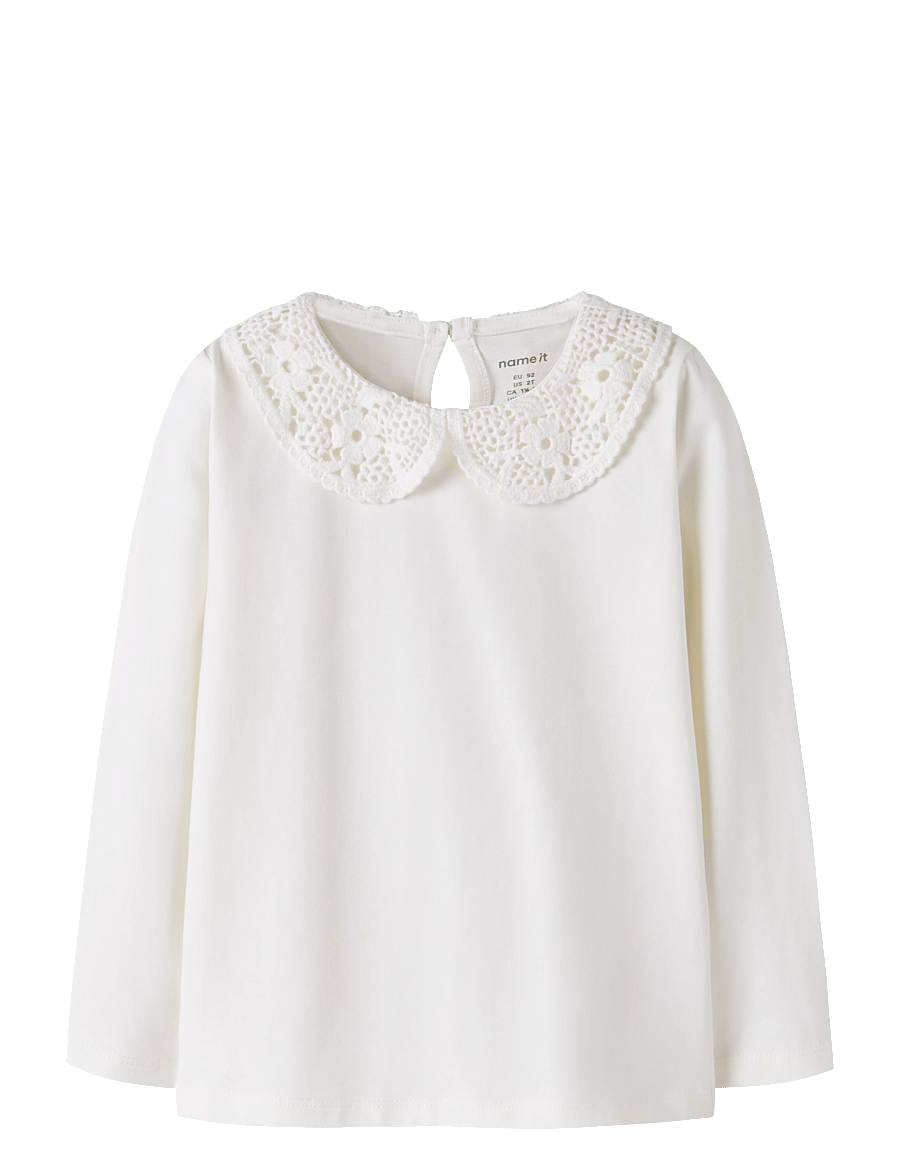 name it - NMFNUS LS TOP - långärmade t-shirts - cloud dancer - 0