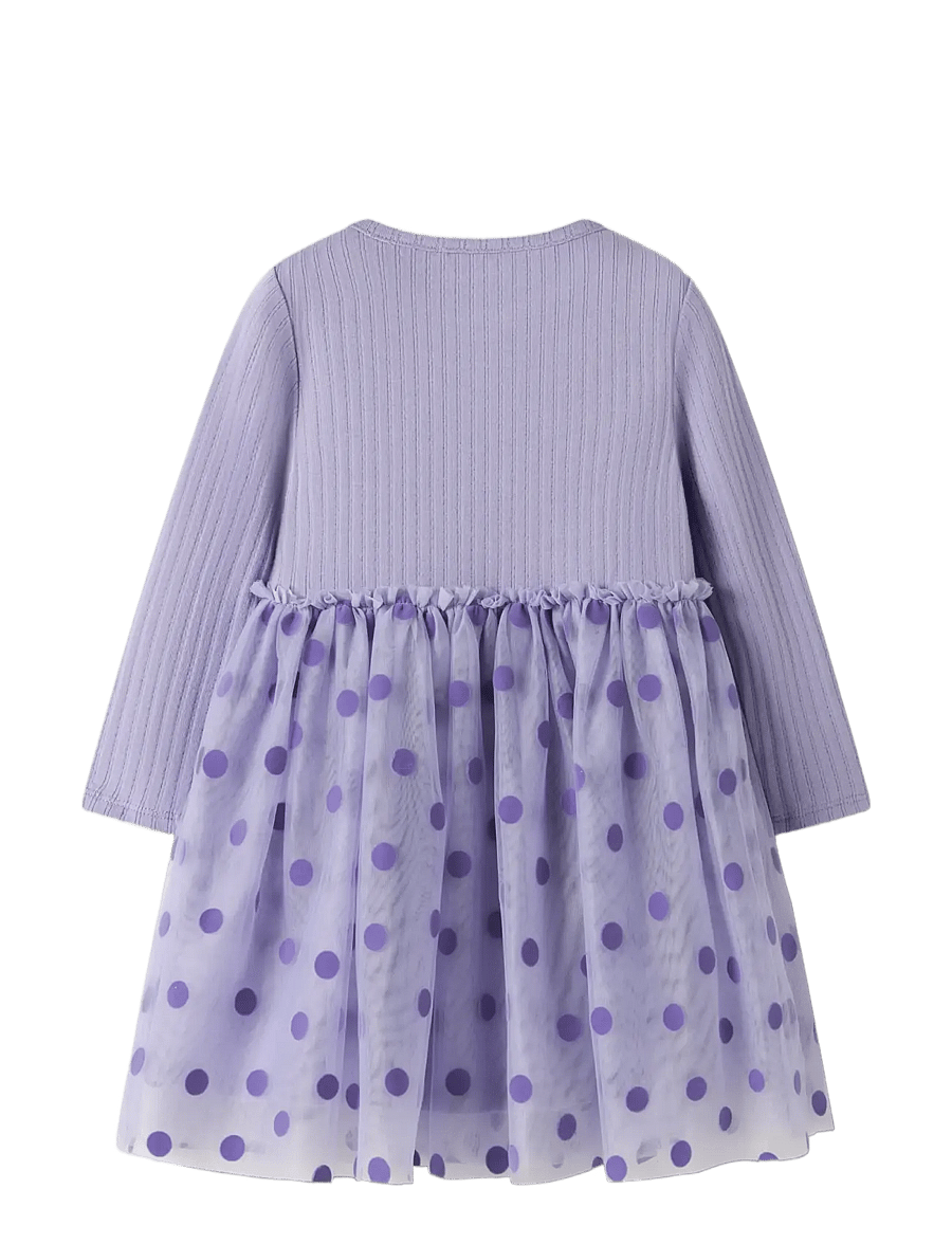 name it - NMFNAGINA LS TULLE DRESS - langärmelige babykleider - heirloom lilac - 1