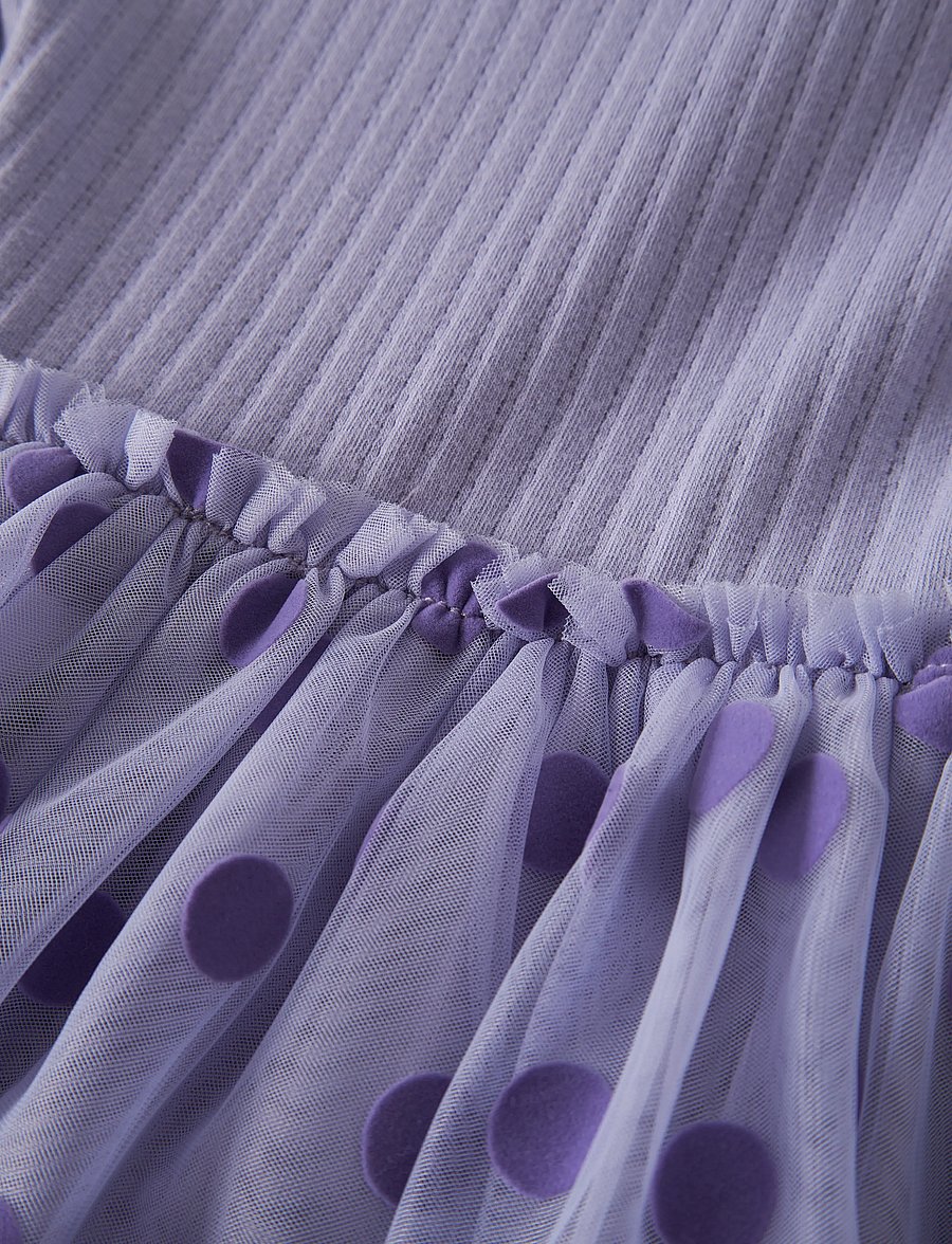 name it - NMFNAGINA LS TULLE DRESS - langärmelige babykleider - heirloom lilac - 2