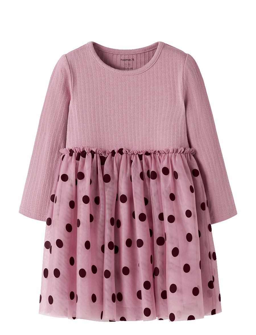 name it - NMFNAGINA LS TULLE DRESS - langärmelige babykleider - lilas - 0