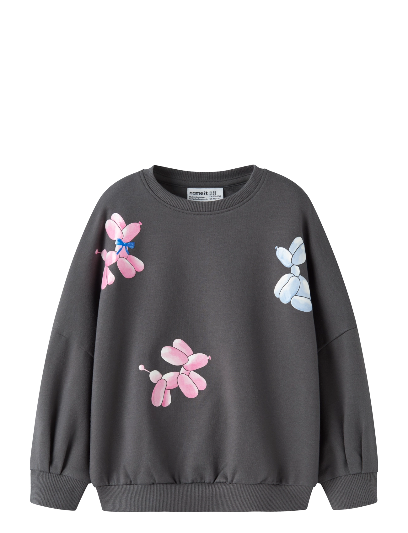 name it NMFNALAS LS LONG SWEAT BRU - Back to school - IRON GATE / grey