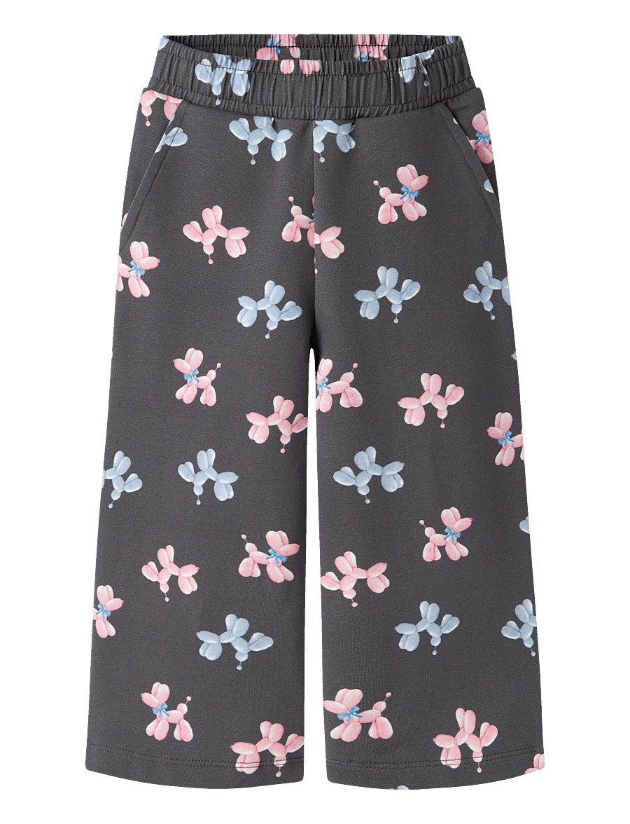 name it - NMFNALAS WIDE SWEAT PANT BRU - iron gate - 0