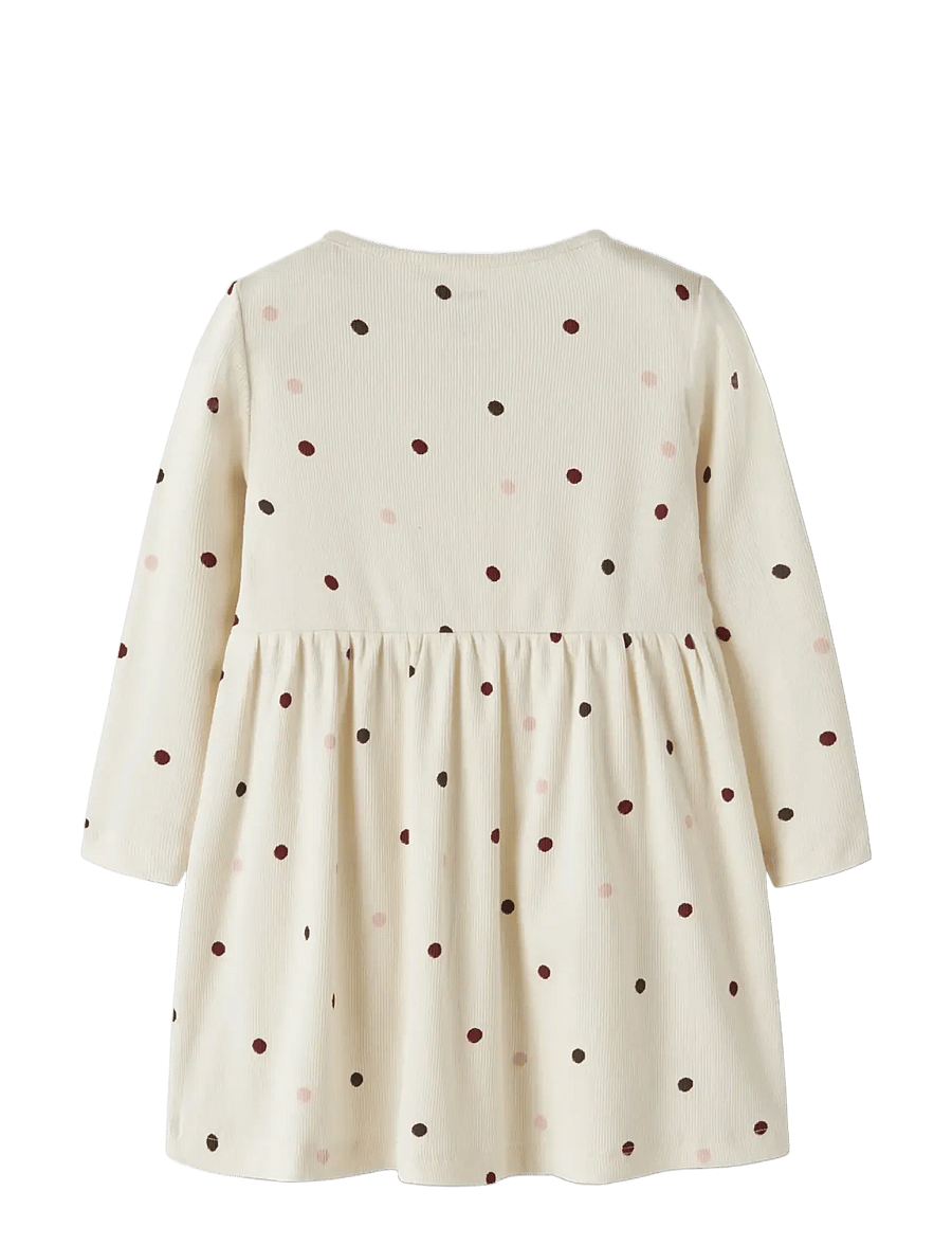 name it - NMFNUTTI LS DRESS NOOS - langärmelige babykleider - antique white - 1