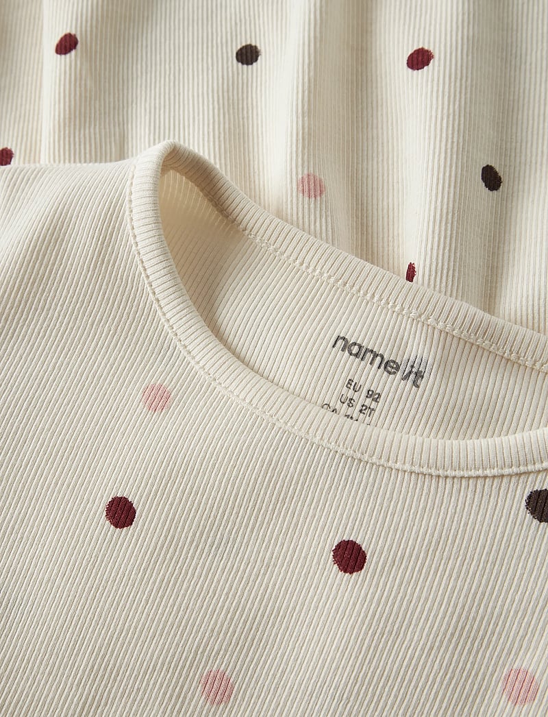 name it - NMFNUTTI LS DRESS NOOS - langærmede babykjoler - antique white - 4