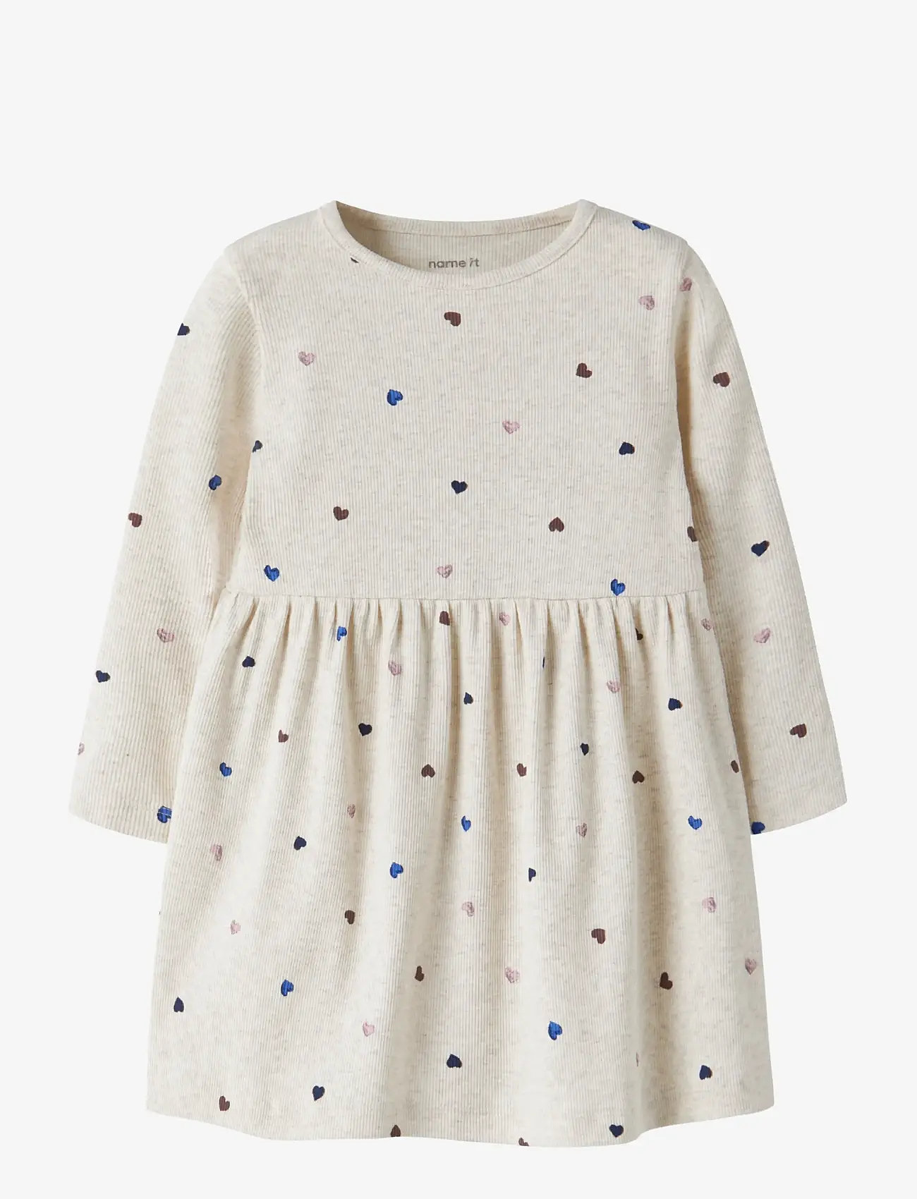 name it - NMFNUTTI LS DRESS NOOS - langærmede babykjoler - peyote melange - 0