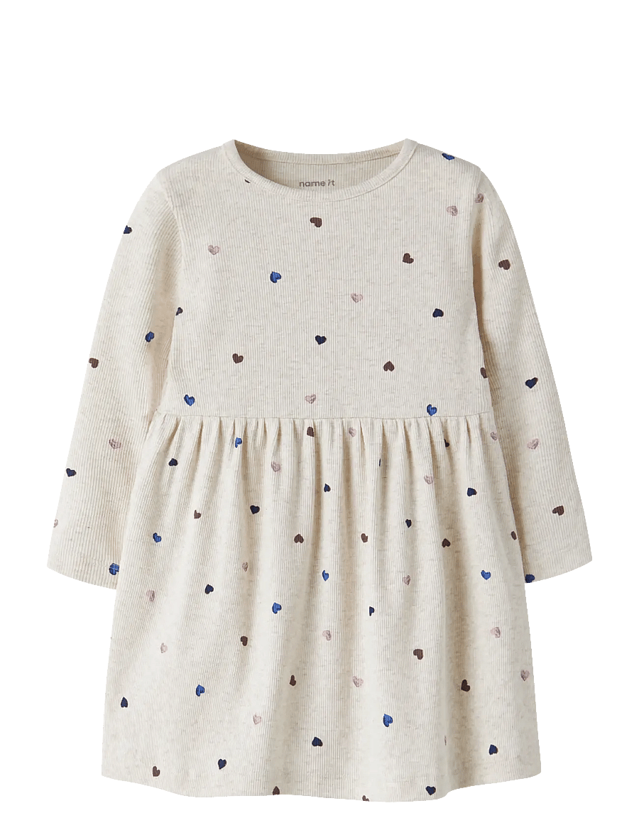 name it - NMFNUTTI LS DRESS NOOS - langärmelige babykleider - peyote melange - 0