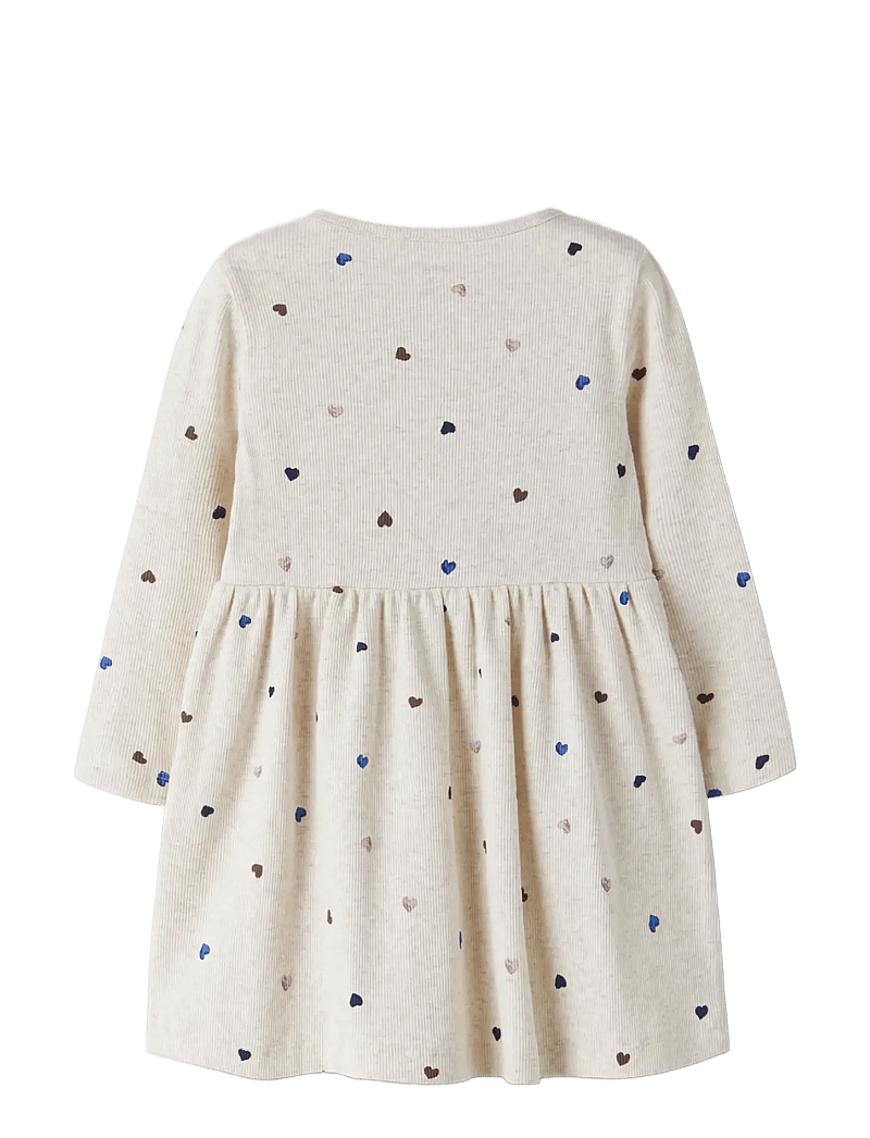 name it - NMFNUTTI LS DRESS NOOS - langærmede babykjoler - peyote melange - 1