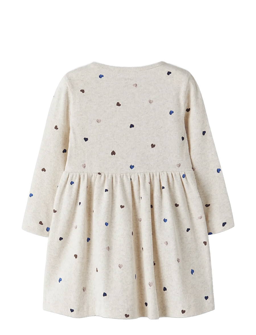 name it - NMFNUTTI LS DRESS NOOS - vauvojen pitkähihaiset mekot - peyote melange - 1