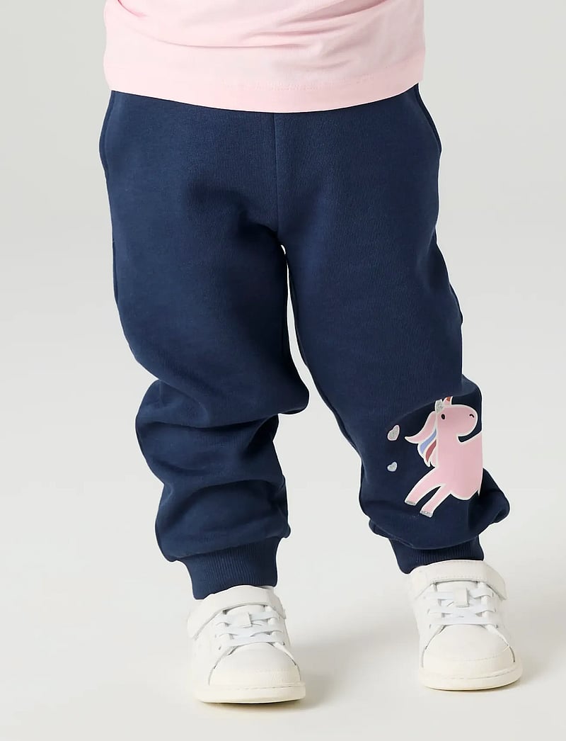 name it - NMFBIRKY NREG PANT SWE BRU - babybukser - navy blazer - 3
