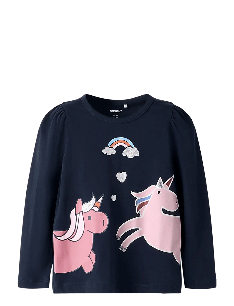 name it - NMFBILISA LS TOP - langærmede t-shirts - navy blazer - 0