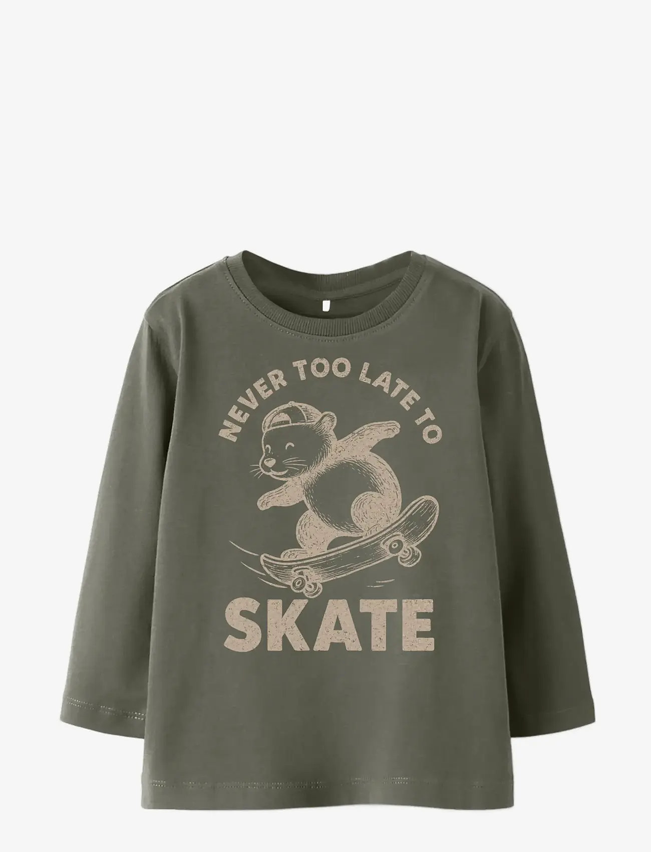 name it - NMMBERTRAM LS NREG TOP - langærmede t-shirts - dusty olive - 2