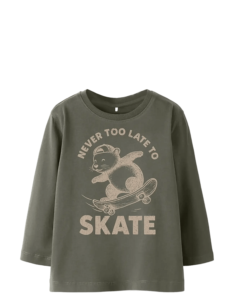 name it - NMMBERTRAM LS NREG TOP - langærmede t-shirts - dusty olive - 2