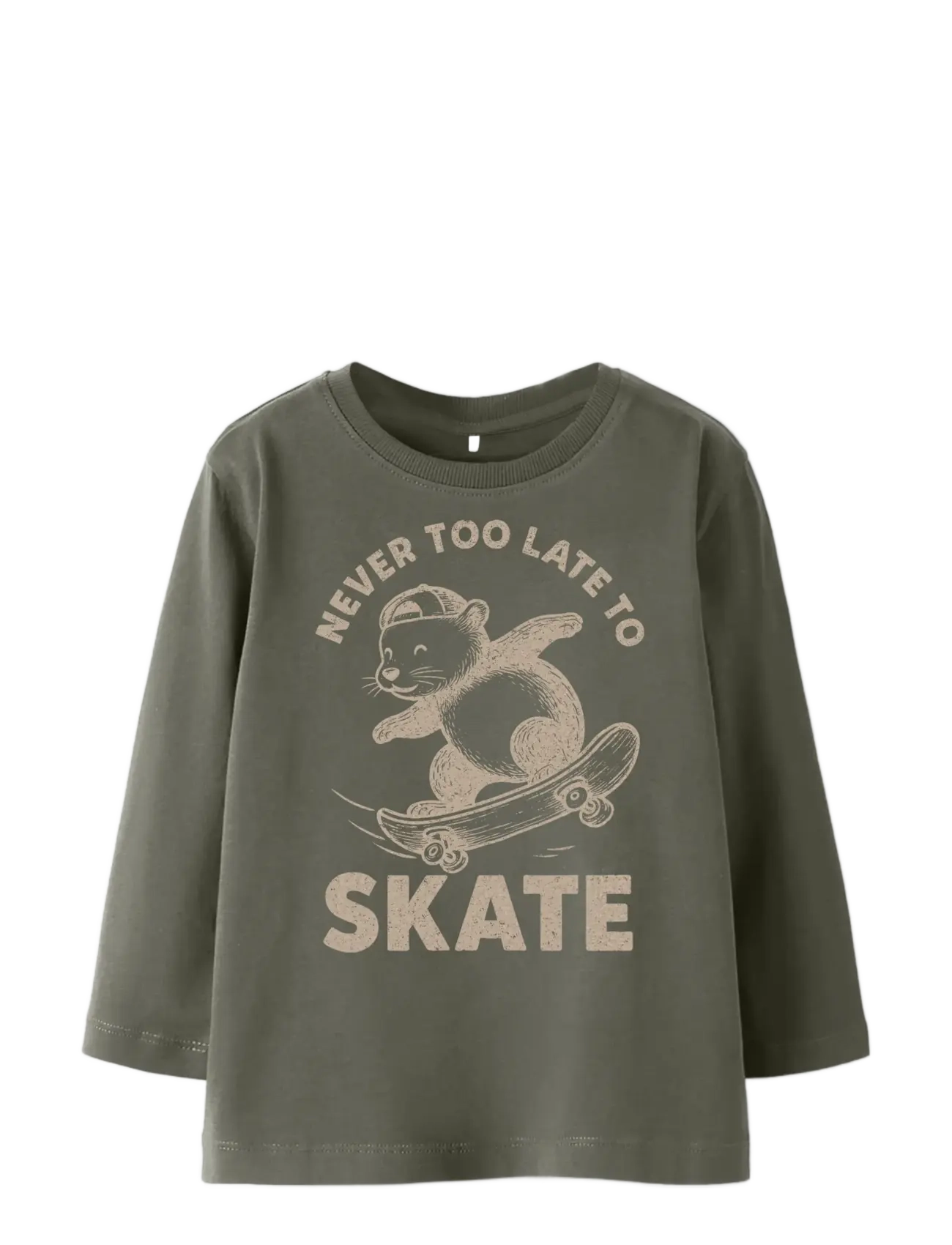 name it - NMMBERTRAM LS NREG TOP - långärmade t-shirts - dusty olive - 2