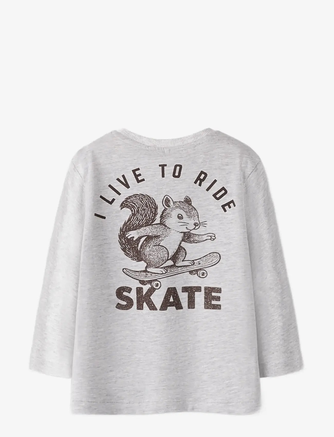 name it - NMMBERTRAM LS NREG TOP - langärmelig - light grey melange - 2