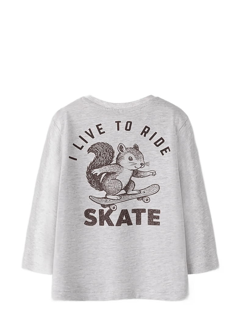name it - NMMBERTRAM LS NREG TOP - langärmelig - light grey melange - 2