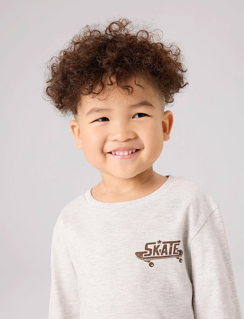 name it - NMMBERTRAM LS NREG TOP - langärmelig - light grey melange - 3