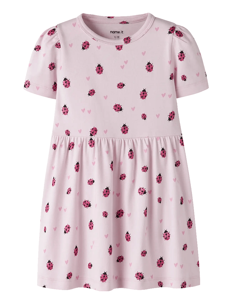 name it - NMFHALINE SS DRESS - short-sleeved baby dresses - cradle pink - 0