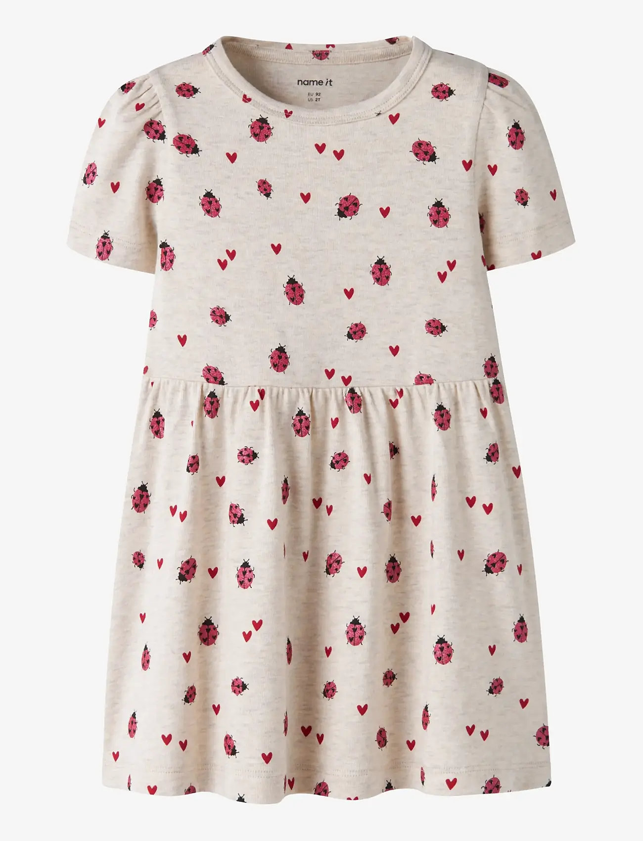 name it - NMFHALINE SS DRESS - kurzärmelige babykleider - peyote melange - 0