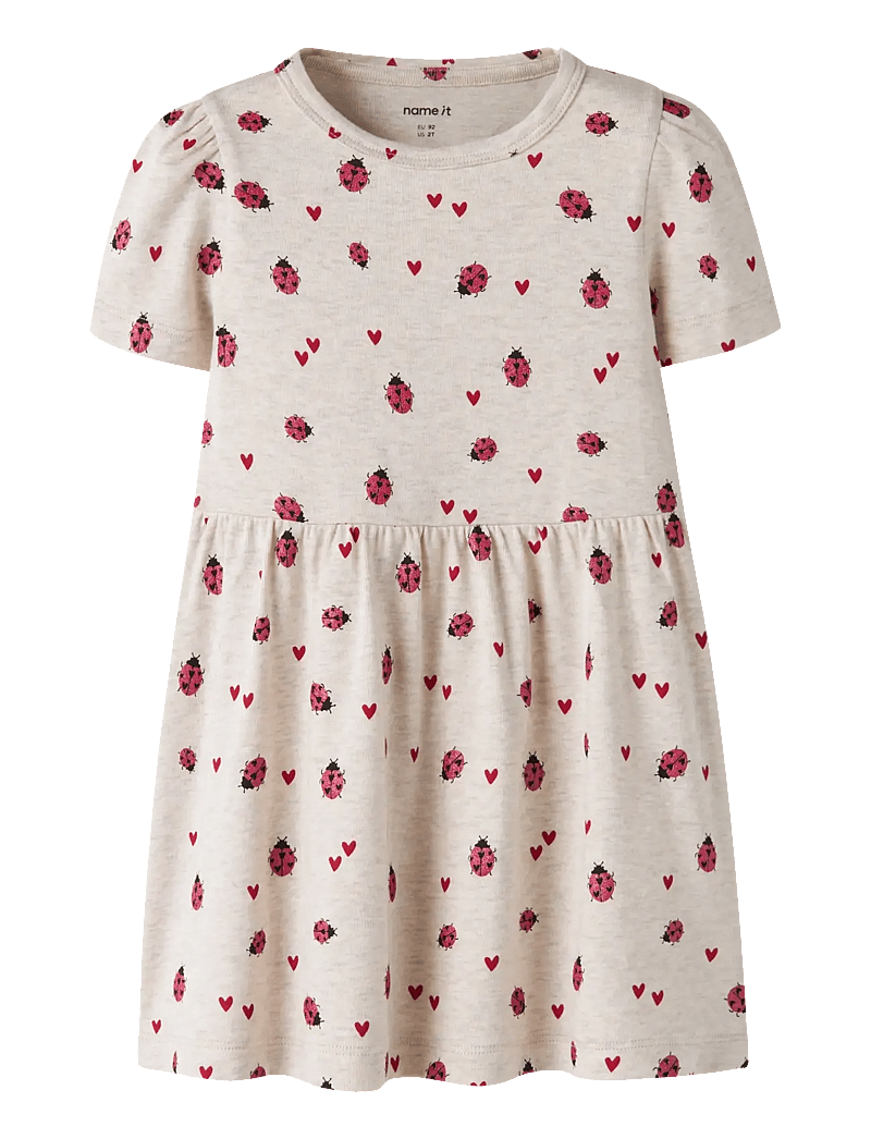 name it - NMFHALINE SS DRESS - kurzärmelige babykleider - peyote melange - 0