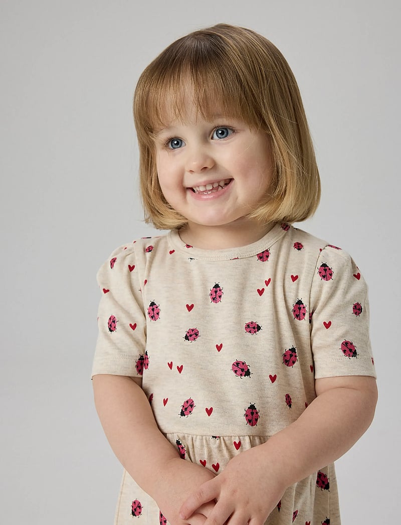 name it - NMFHALINE SS DRESS - kurzärmelige babykleider - peyote melange - 3