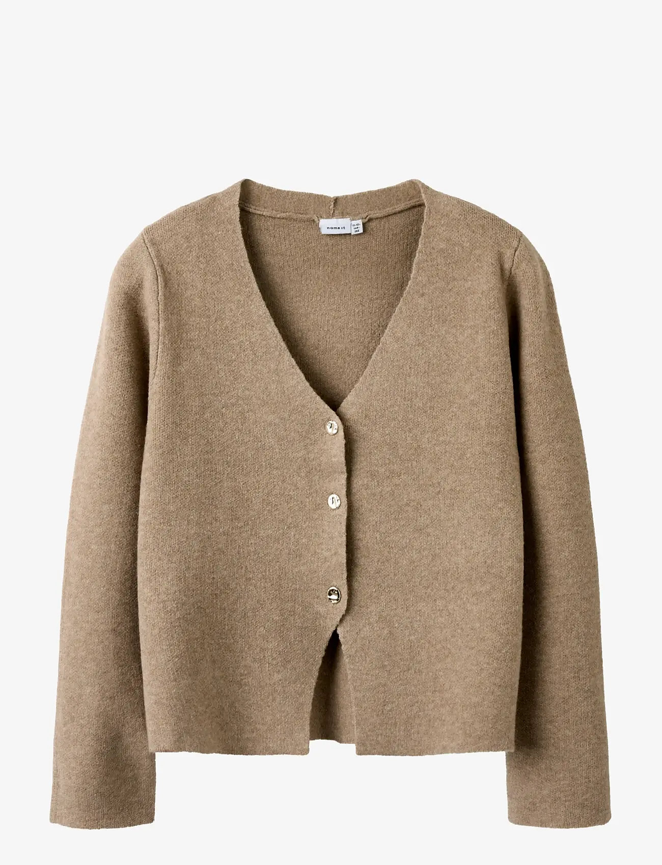 name it - NKFBERTA LS CARDIGAN KNIT - kardiganid - mocha meringue - 1