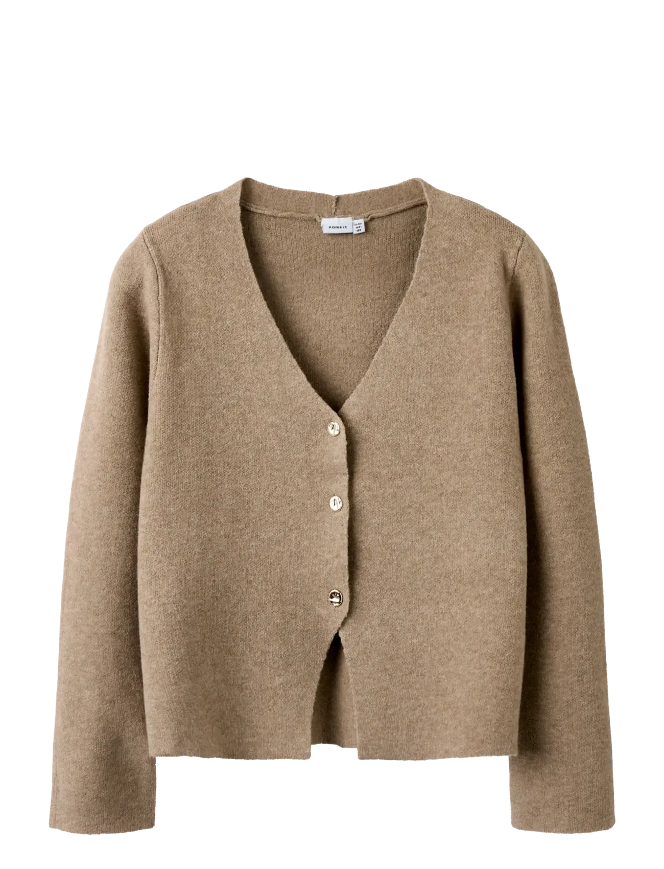 name it NKFBERTA LS CARDIGAN KNIT - Strickmode - MOCHA MERINGUE / brown