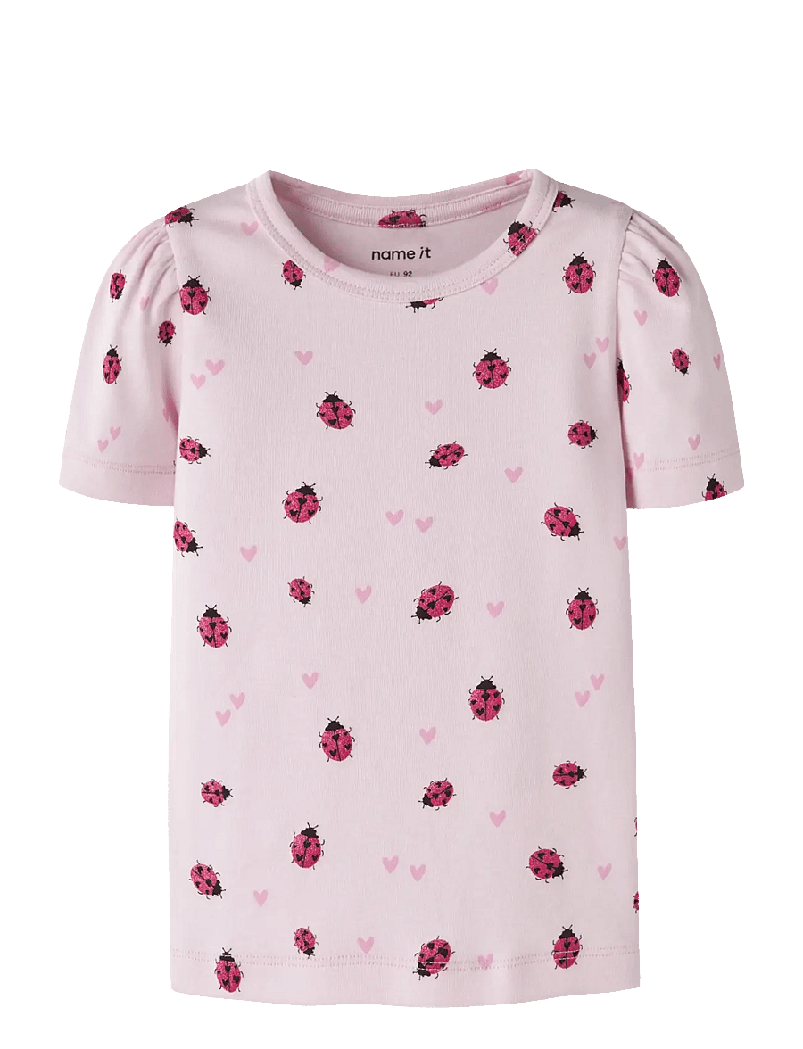 name it - NMFHALINE SS XSL TOP - kurzärmelige - cradle pink - 0