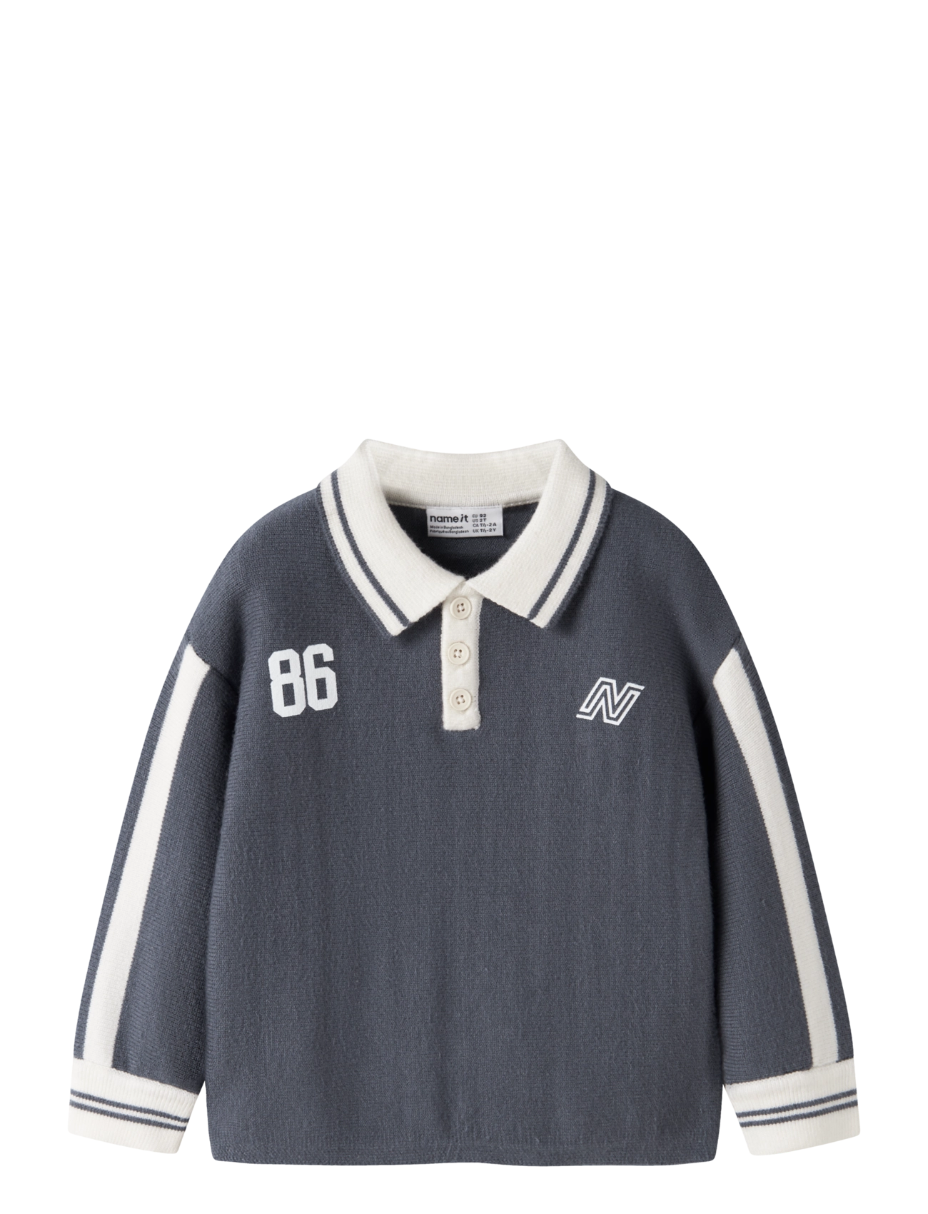 name it NMMNIMA LS LOOSE POLO KNIT - Pikkade varrukatega polod - OMBRE BLUE / blue