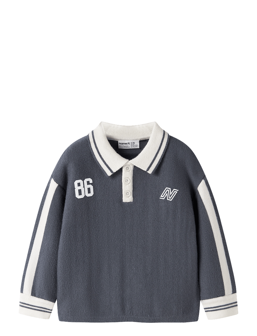 name it - NMMNIMA LS LOOSE POLO KNIT - pikkade varrukatega polod - ombre blue - 0