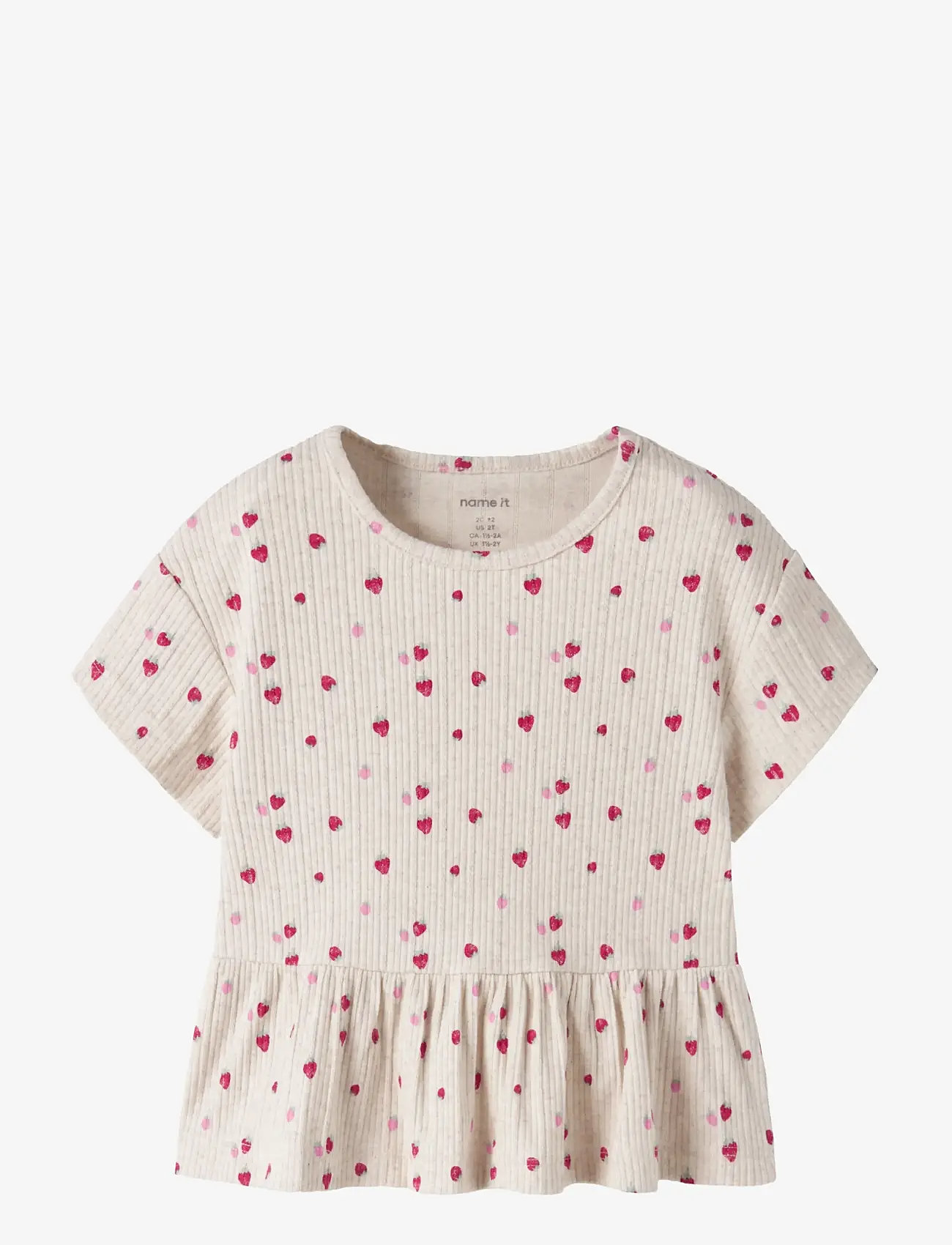 name it - NMFJELLY SS TOP BOX - kortærmede t-shirts - peyote melange - 0