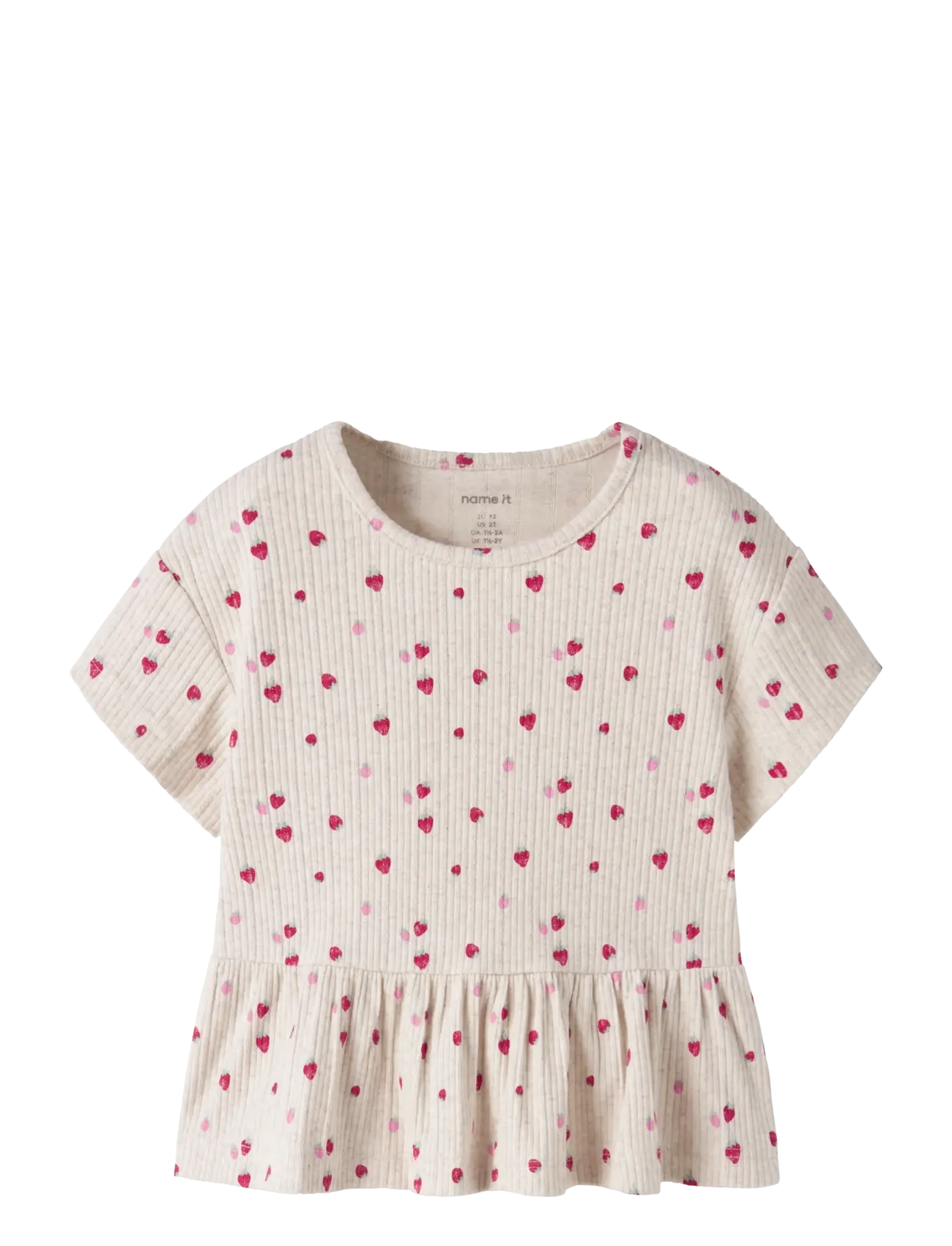 name it NMFJELLY SS TOP BOX - Clothing - PEYOTE MELANGE / beige