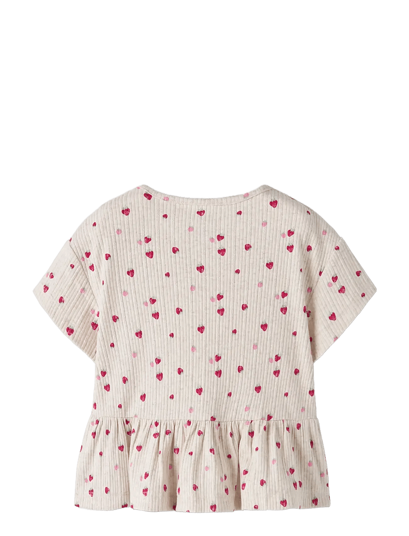 name it - NMFJELLY SS TOP BOX - kortærmede t-shirts - peyote melange - 1