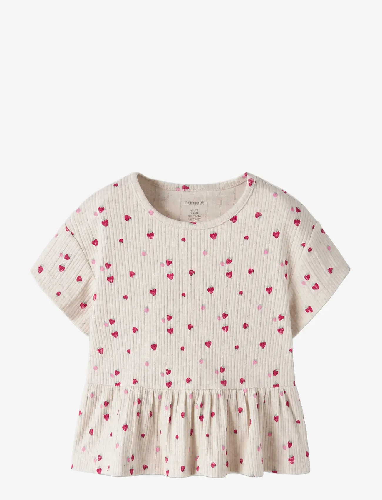 name it - NMFJELLY SS TOP BOX - kortærmede t-shirts - peyote melange - 2