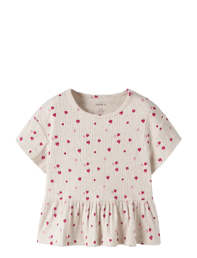 name it - NMFJELLY SS TOP BOX - kortærmede t-shirts - peyote melange - 2