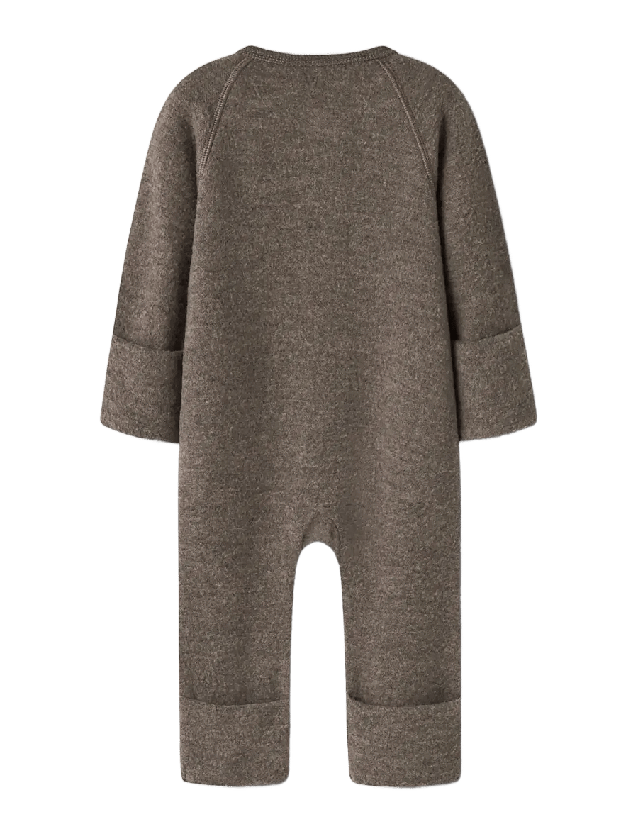 name it - NBNWMINO WOOL BRU LS SUIT NOOS - jumpsuits - morel - 2