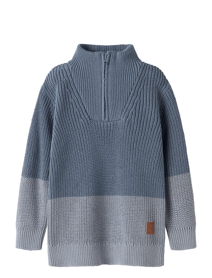 name it - NMMNICODEMUS LS HALF ZIP KNIT - pullover - blue mirage - 0