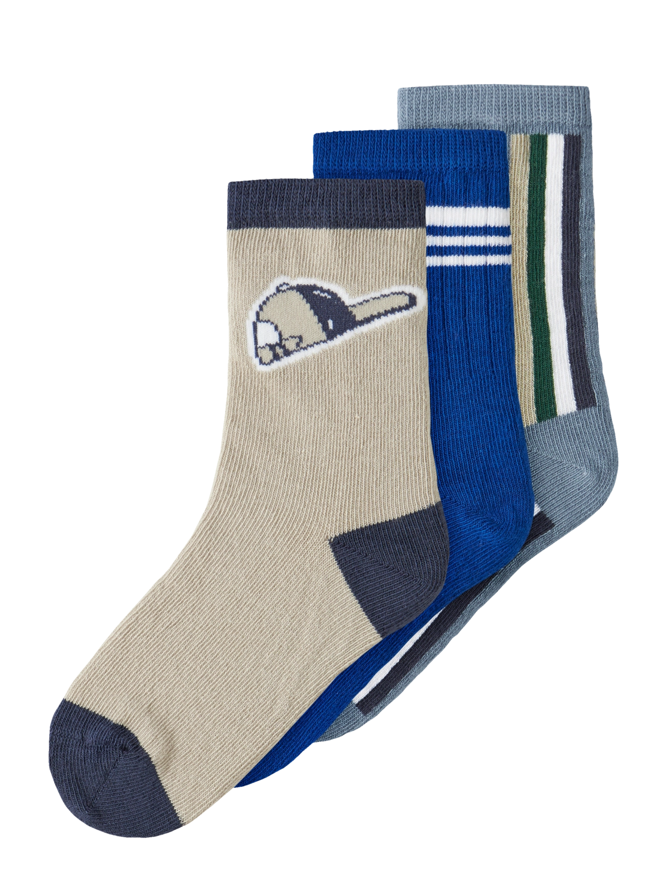 name it NMMNATHEN 3P SOCK - Clothing - SESAME / beige