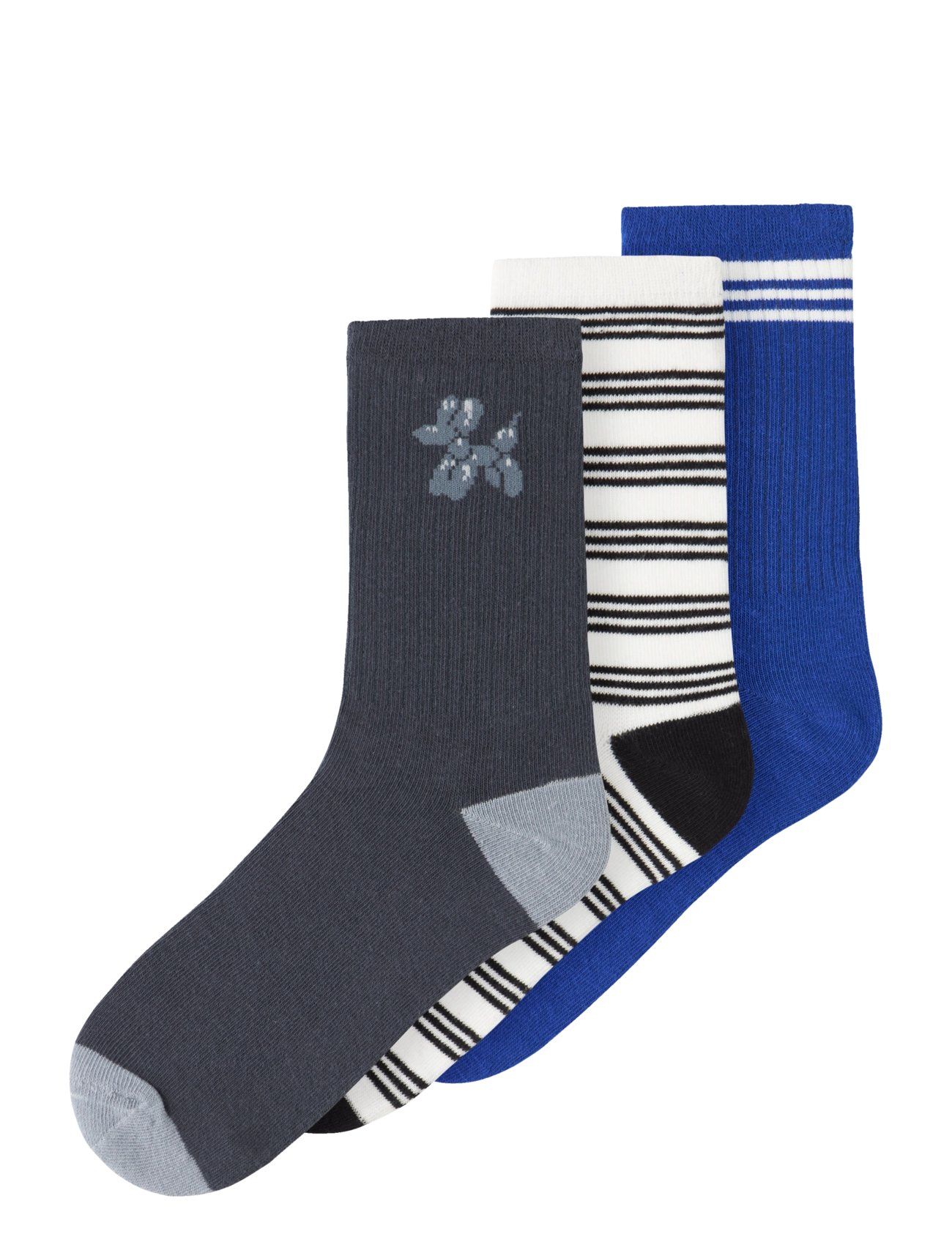 name it NKMNICOLO 3P SOCK - Teens 140-176 - SURF THE WEB / blue