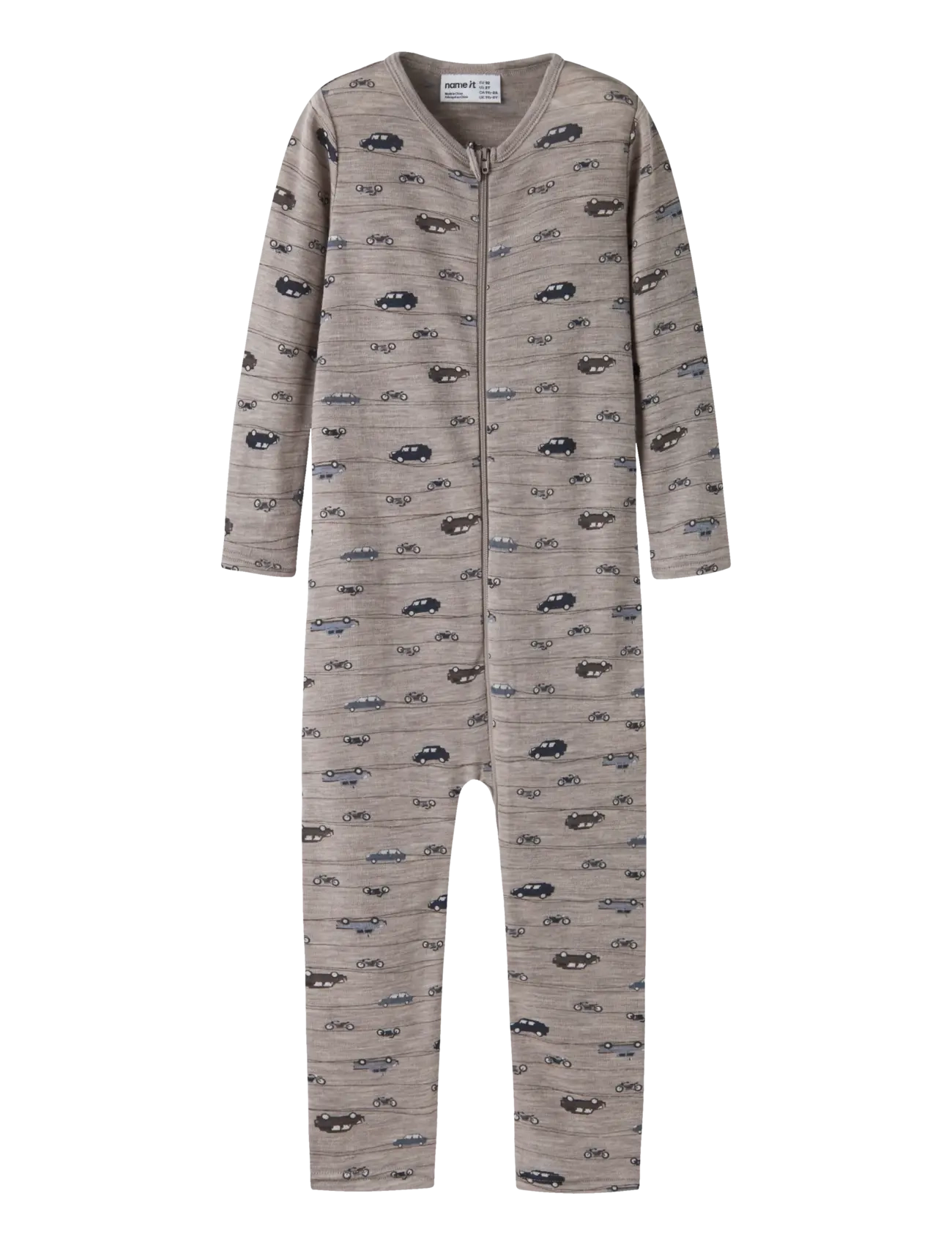 NAME IT Nmmwang Wolle Rib Nightsuit Aop Beige - 104 - Kinder
