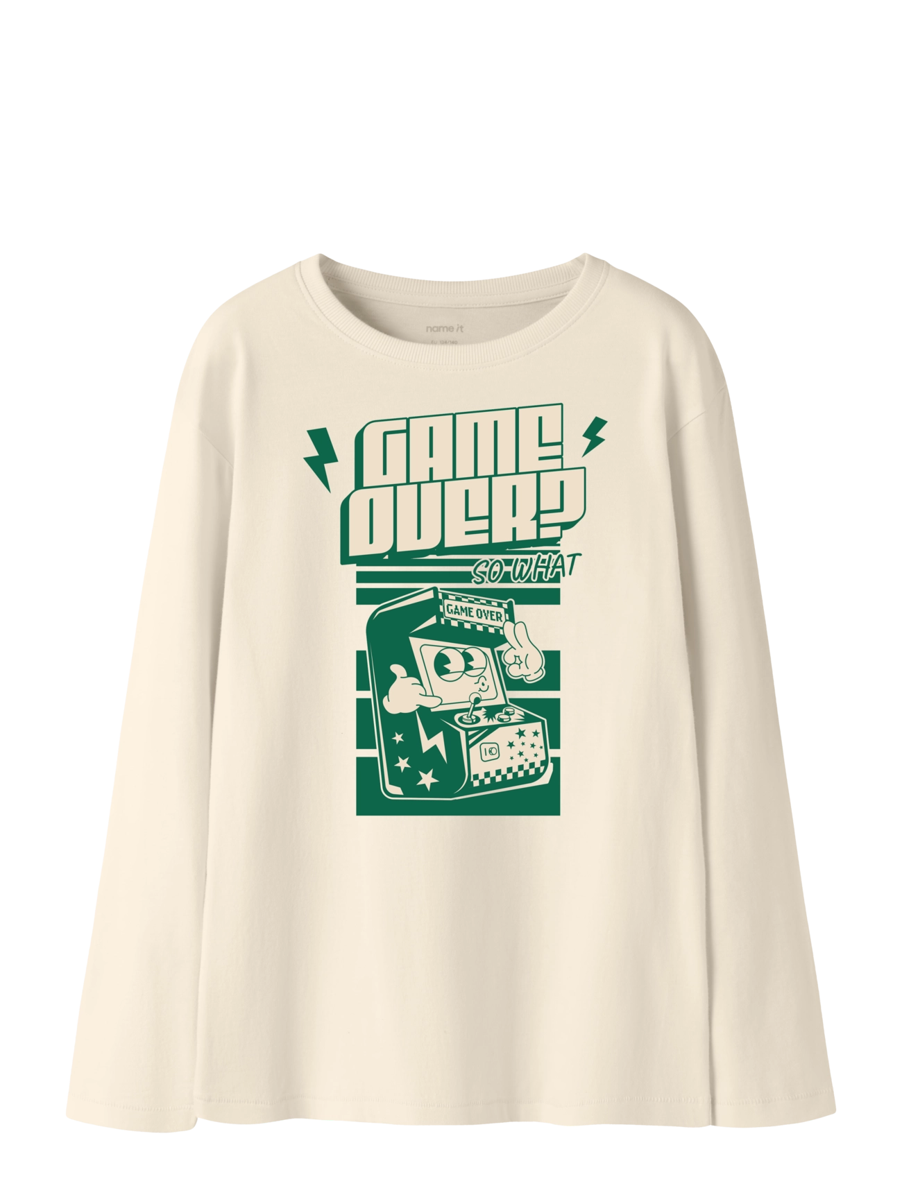 name it NKMVICTOR LS NREG TOP - T-särgid - ANTIQUE WHITE / cream
